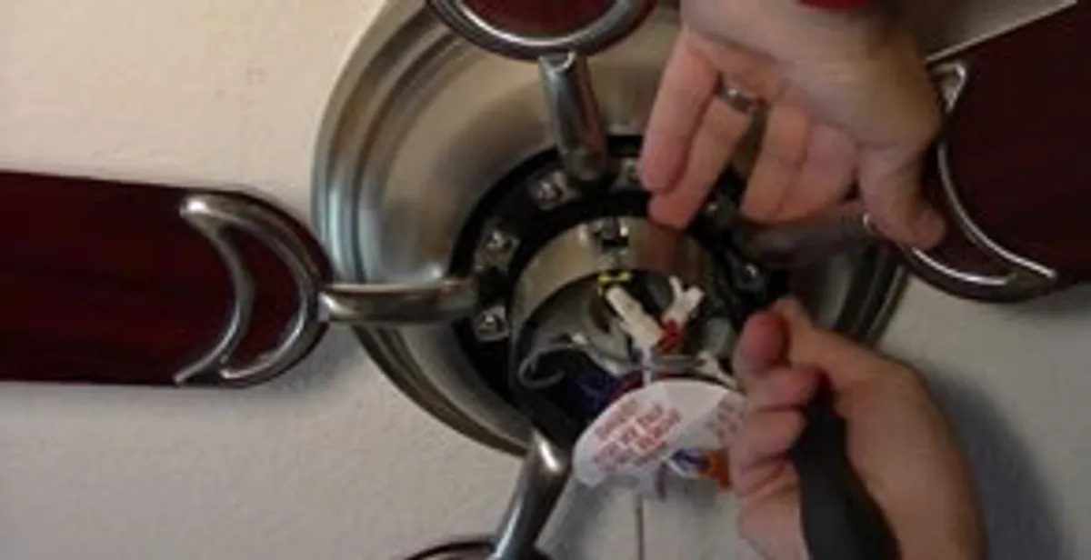 Ceiling fan installation with electrical wiring and mounting by professional electrician in San Diego, CA