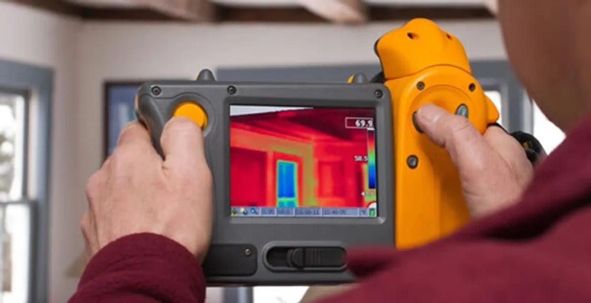 home energy audit service capturing thermal readings to analyze insulation and electrical efficiency in San Diego, CA