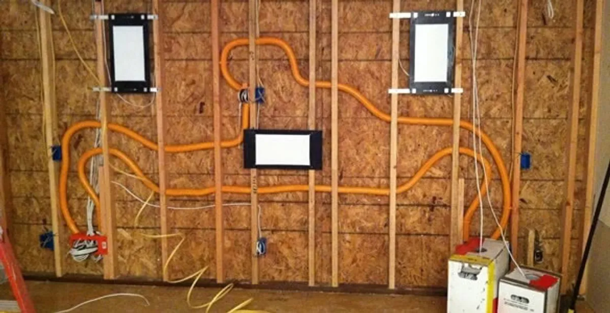 new construction wiring project displaying complete electrical system layout installed by professionals in San Diego, CA